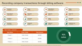 Recording Company Transactions Through Strategic Guide To Develop Customer Billing System