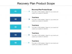 Recovery plan product scope ppt powerpoint presentation icon professional cpb