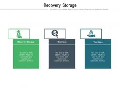 Recovery storage ppt powerpoint presentation infographic template brochure cpb