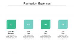 Recreation expenses ppt powerpoint presentation infographics graphics cpb