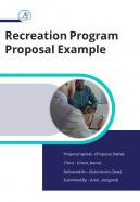 Recreation program proposal example document report doc pdf ppt