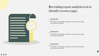 Recruiting Report Analysis Icon To Identify Resource Gaps