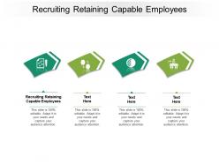 Recruiting retaining capable employees ppt powerpoint presentation show graphics design cpb