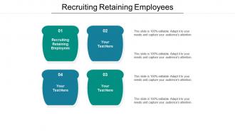Recruiting retaining employees ppt powerpoint presentation ideas skills cpb