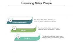 Recruiting sales people ppt powerpoint presentation show inspiration cpb