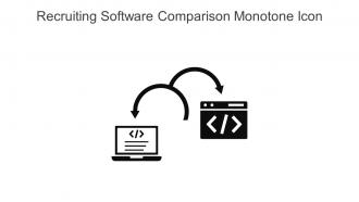 Recruiting Software Comparison Monotone Icon In Powerpoint Pptx Png And Editable Eps Format