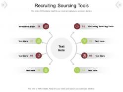 Recruiting sourcing tools ppt powerpoint presentation professional maker cpb