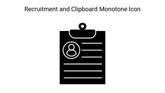 Recruitment And Clipboard Monotone Icon In Powerpoint Pptx Png And Editable Eps Format