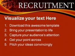 Recruitment business abstract powerpoint templates and powerpoint backgrounds 0411