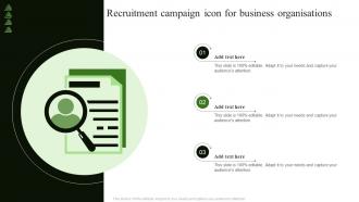 Recruitment Campaign Icon For Business Organisations