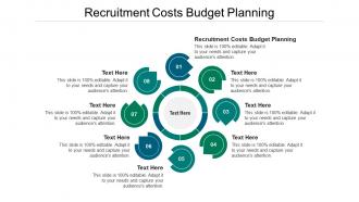 Recruitment costs budget planning ppt powerpoint presentation infographics designs download cpb