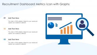 Recruitment Dashboard Metrics Icon With Graphs