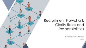 Recruitment Flowchart Clarify Roles And Responsibilities PPT Mockup AT