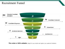 Recruitment funnel powerpoint slide graphics