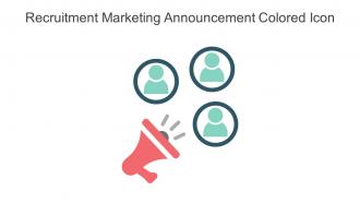 Recruitment Marketing Announcement Colored Icon In Powerpoint Pptx Png And Editable Eps Format