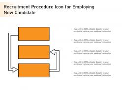 Recruitment procedure icon for employing new candidate