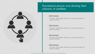 Recruitment Process Icon Showing Final Selection Of Candidate