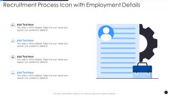 Recruitment Process Icon With Employment Details