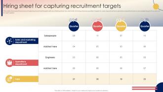 Recruitment Strategy For Hiring Right Hiring Sheet For Capturing Recruitment Targets