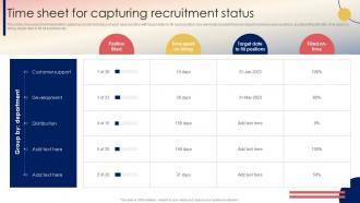 Recruitment Strategy For Hiring Right Time Sheet For Capturing Recruitment Status