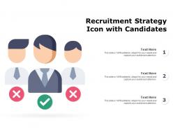 Recruitment strategy icon with candidates