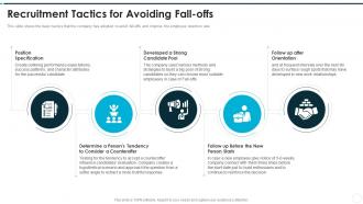Recruitment tactics for avoiding fall offs recruitment training to improve selection process