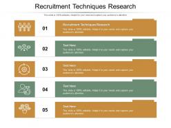 Recruitment techniques research ppt powerpoint presentation summary skills cpb