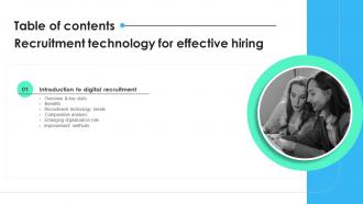 Recruitment Technology For Effective Hiring Table Of Contents