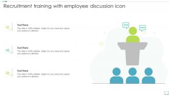 Recruitment Training With Employee Discussion Icon