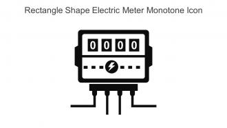 Rectangle Shape Electric Meter Monotone Icon In Powerpoint Pptx Png And Editable Eps Format
