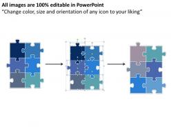 Rectangular jigsaw puzzle chart powerpoint templates ppt presentation slides 0812