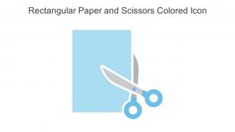 Rectangular Paper And Scissors Colored Icon In Powerpoint Pptx Png And Editable Eps Format