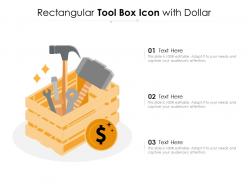 Rectangular Tool Box Icon With Dollar