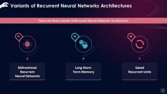 Recurrent Neural Networks Architectures Variants Training Ppt