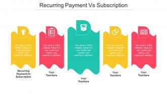 Recurring Payment Vs Subscription Ppt Powerpoint Presentation Professional Design Ideas Cpb
