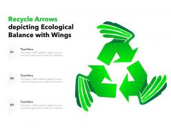 Recycle arrows depicting ecological balance with wings