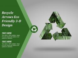 Recycle arrows eco friendly 3 d design