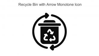 Recycle Bin With Arrow Monotone Icon In Powerpoint Pptx Png And Editable Eps Format