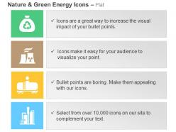 Recycle energy nuclear power plant fuel tank power plant ppt icons graphics
