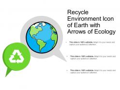 Recycle environment icon of earth with arrows of ecology