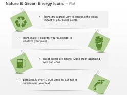 Recycle fuel cfl tap ppt icons graphics
