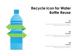 Recycle icon for water bottle reuse