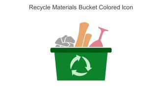 Recycle Materials Bucket Colored Icon In Powerpoint Pptx Png And Editable Eps Format