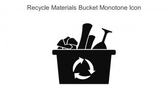 Recycle Materials Bucket Monotone Icon In Powerpoint Pptx Png And Editable Eps Format