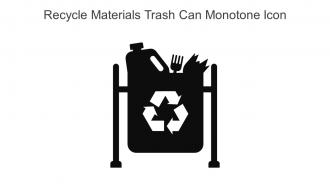 Recycle Materials Trash Can Monotone Icon In Powerpoint Pptx Png And Editable Eps Format