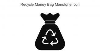 Recycle Money Bag Monotone Icon In Powerpoint Pptx Png And Editable Eps Format