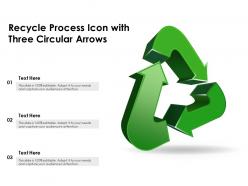 Recycle process icon with three circular arrows
