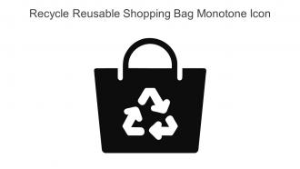 Recycle Reusable Shopping Bag Monotone Icon In Powerpoint Pptx Png And Editable Eps Format