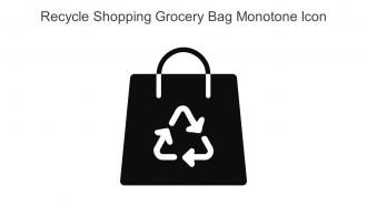 Recycle Shopping Grocery Bag Monotone Icon In Powerpoint Pptx Png And Editable Eps Format