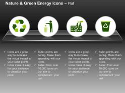 Recycle sign no littering recycling plant recycle bin ppt icons graphics